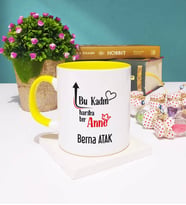 Anneler Günü Hediyesi Anneye Hediye - 14 - Kupa Bardak Sarı