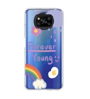 Poco X3 Pro / X3 NFC Uyumlu Forever Young Tasarımlı Şeffaf Telefon Kılıfı