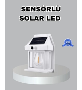 Üç Modlu Güneş Enerjili Duvar Lambası 1800Mah Bataryalı Hareket Sensörlü