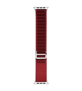 Lexroo Watch Ultra 49mm Band-74 Hasır Kordon - Koyu Kırmızı