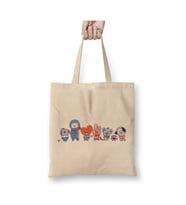 Bts Bt21 Christmas Time Yılbaşı Beyaz Bez Çanta Uzun Saplı Alışveriş Çantası Plaj Çantası