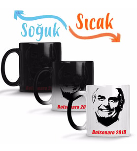 Bolsonaro Eleiçoes Sihirli Kupa Bardak Porselen