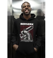 Özel Tasarım Berserk Guts Baskılı Unisex Oversize Anime Karakter Hoodie