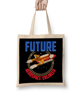 Future Aerospace Engineer Spaceship Launch Bez Çanta Uzun Saplı