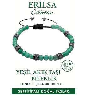 Sertifikalı Fasetli AAA+ Terahertz ve Yeşil Akik Taşı Bileklik – İnce Model Şifa ve Denge (Çok Renkli)
