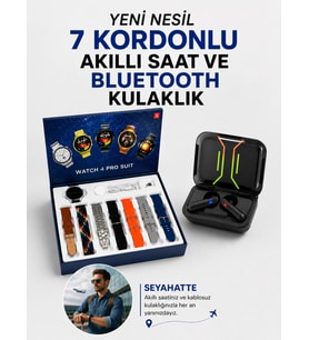 2025 Model Kablosuz Kulaklık ve Yeni Nesil Akıllı Saat Metal Kayış Plastik Kayış