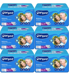 Canped Yetişkin Bezi Bel Bantlı Tekstil Yüzey XL - Ekstra Large - Extra Large 138 Adet