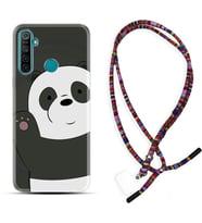 Realme 5i 5 Pro 6i 7 Pro 8 Kılıf Boyun Asklı Rasta Silikon Hello Panda 1709