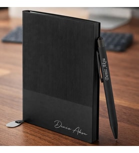 BK Gift Kişiye Özel İsimli Defter Kalem Seti -12, Hediye Kutulu Premium Not Defteri Seti, Kurumsal Promosyon Seti