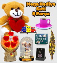 Mega Hediye Seti - 8 Farklı Hediyeli Size Özel Premium Set - Kişiye Özel (Model 9)