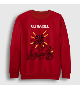 Presmono Unisex Kırmızı Poster V2 Ultrakill Sweatshirt 529278tt