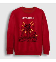 Presmono Unisex Kırmızı Poster V2 Ultrakill Sweatshirt 529278tt
