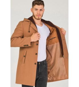 PLT8406 DEWBERRY ERKEK PALTO-CAMEL
