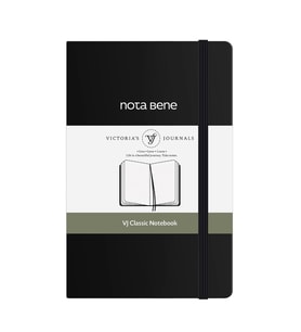 VICTORIA'S JOURNALS NOTE BENE 9236 CLASSIC NOTEBOOK SERT KAPAK 9x14cm 70gr.400 SYF. ÇİZGİLİ DEFTER S