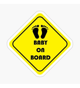 Baby On Board Arabada bebek var Araç Sticker Etiket 19CM md14
