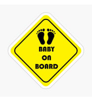 Baby On Board Arabada bebek var Araç Sticker Etiket 19CM md14