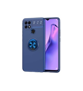 Oppo A15 Uyumlu Kılıf Zore Ravel Silikon Kapak (Mavi)