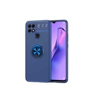 Oppo A15 Uyumlu Kılıf Zore Ravel Silikon Kapak (Mavi)