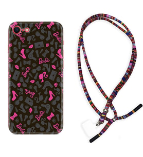 Apple iPhone 5 6 7 8 Plus Se XR Kılıf Boyun Asklı Rasta Silikon Barbie and Shoes 1413