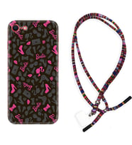 Apple iPhone 5 6 7 8 Plus Se XR Kılıf Boyun Asklı Rasta Silikon Barbie and Shoes 1413