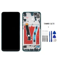 Tkgz - Y9 Prime 2019 Uyumlu Lcd Ekran Dokunmatik Servis Lcd ÇITALI YEŞİL + TAMİR SETİ