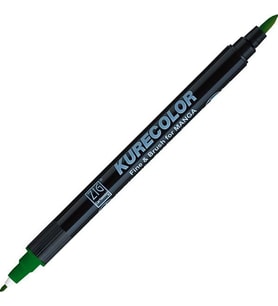 Zig Kurecolor Fine & Brush for MANGA Marker Çizim Kalemi 508 Green 
