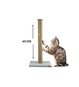 65 Cm Büyük Kedi Tırmalam Tahtası Catnipli Uzun Tırmalama Tahtası Gri
