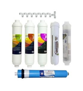 6 Aşamalı Su Arıtma Cihazı Filtre Seti  Inline Filtre + RO Membran + Mineral Filtre  Kapalı Kasa Uyumlu Tam Set