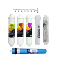 6 Aşamalı Su Arıtma Cihazı Filtre Seti  Inline Filtre + RO Membran + Mineral Filtre  Kapalı Kasa Uyumlu Tam Set