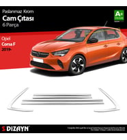 Opel Corsa F Krom Cam Çıtası 6 Prç. 2019 Üzeri