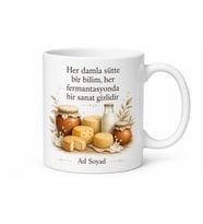 Süt ve Süt Ürünleri Öğrencisine Mandıra Peynir Kültürü Fermente Kupa Hediye