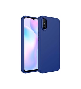 Xiaomi Redmi 9A Uyumlu Kılıf Metal Çerçeve ve Buton Tasarımlı Silikon Zore Luna Kapak