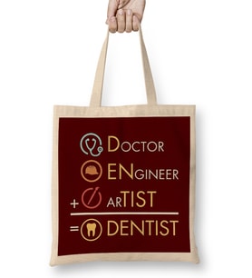 Doctor Engineer Artist Dentist 016 Bez Çanta Uzun Saplı
