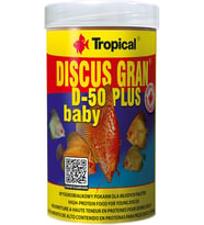 Discusgran D-50 Plus Baby Yavru Discus Balıkları İçin Renklendiricigranül Balık Yemi 250 Ml 130gr