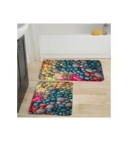Eliana Home Baskılı 2'li Banyo Paspas Takımı RVG5038