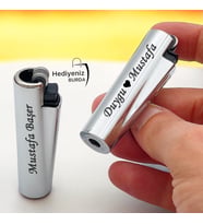Çift Yön Baskı Avantajıyla Kişiye Özel Lüks Clipper Metal Çakmak