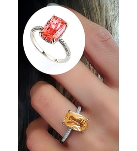 Renk Değiştiren Aleksandrit Taşlı 925ayar Gümüş sky Diamond Tek Taş Yüzük