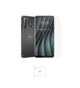 HTC Desire 20 Pro Full Body Ekran Koruyucu Ön Arka Yan Darbe Emici Poliüretan Film
