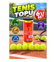 6’lı Tenis Topu Seti – Dengeli Yüksek Zıplama ve Dayanıklı Keçe Kaplama
