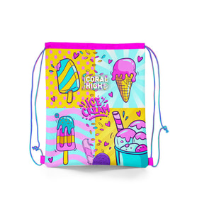Coral High Kids Mixed Dondurma Desenli İpli Büzgülü Sırt Çantası 12652