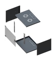 SOHO 12U 540W*400D tekstüre boyalı, arka kapaksız