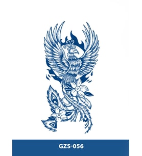 GZS-056 YARI KALICI ANKA KUŞU DESEN DÖVME-TATTO