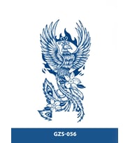 GZS-056 YARI KALICI ANKA KUŞU DESEN DÖVME-TATTO