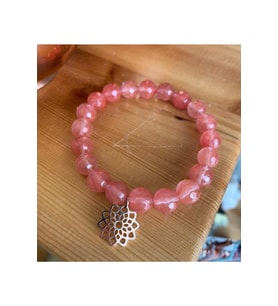 Pembe Kuvars Bileklik