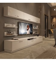 Decoraktiv Trendstyle 8Y Mdf Tv Ünitesi Tv Sehpası - Parlak Beyaz