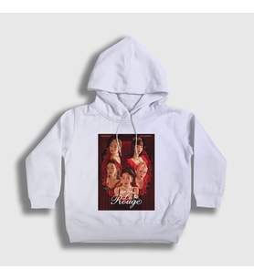 Presmono Unisex Çocuk Beyaz La Rouge K-Pop Red Velvet Kapüşonlu Sweatshirt 276642tt