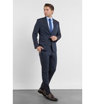 Lacivert Kırlangıç Yaka 6 Drop Slim Fit Tam Astar Esnek Takım Elbise 1001260158