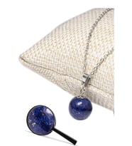 Sertifikalı Doğal Lapis Lazuli Taşı Kolye (afganistan) (Çok Renkli)
