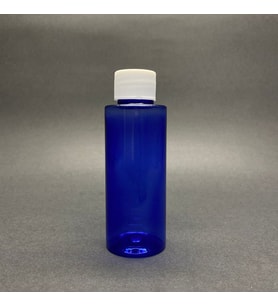 100 cc Mavi Keskin Küt (17gr) Sert Pet Şişe  - Beyaz Contalı Kapaklı- Ağız Çapı 24mm x 10 Adet
