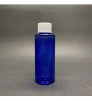 100 cc Mavi Keskin Küt (17gr) Sert Pet Şişe  - Beyaz Contalı Kapaklı- Ağız Çapı 24mm x 10 Adet
